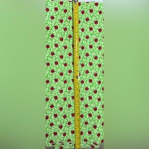 Ladybugs on Green Cotton Fabric